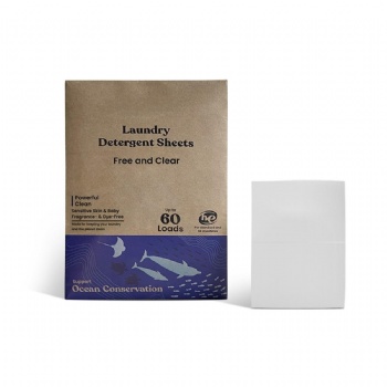 Laundry Detergent Sheets Fragrance Free - 60 Loads Eco Liquidless Soap - Travel-Friendly for Hot & Cold Cycles, Tackles Tough Stains & Odors - Gentle on Skin, 30 Ct