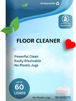 Ultra Concentrated Floor Cleaner For Mopping: 30 Natural, 100% Dissolvable Sheets for Mopping – Hardwood & Wood Floor Cleaner with Filth-Fighting Enzymes, Plastic-Free Packaging